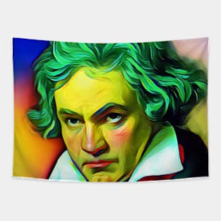 Ludwig van Beethoven Colourful Portrait | Ludwig van Beethoven Artwork 6 Tapestry