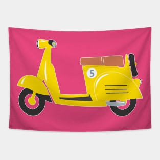 Yellow scooter Tapestry