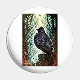 Mystical Crow Pin