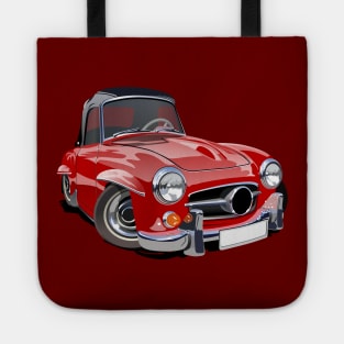 Cartoon retro car Tote