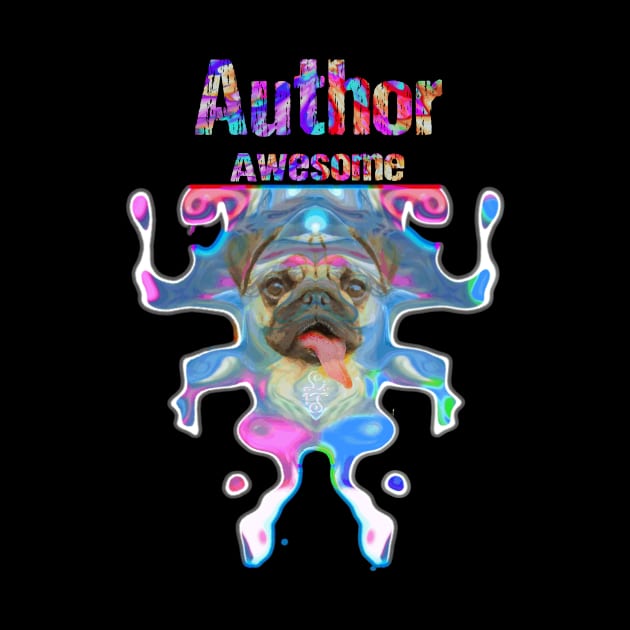 Author Awesome Pug Gift Funny Dog Ballerina In Space by Argosy