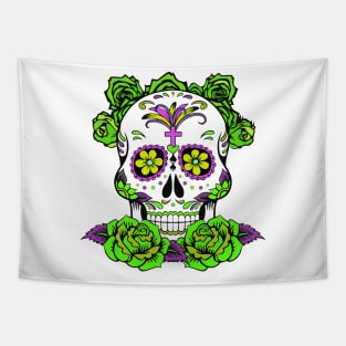 Dia De Los Muertos, Sugar Skull Design Tapestry