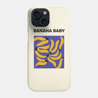 Banana funky art, kitchen art, cute kids wall art, pop art, modern home decor Phone Case