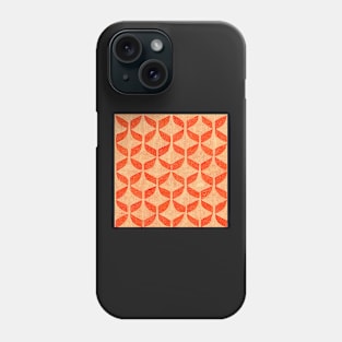 Orange paper pattern art 23 regular grid Phone Case