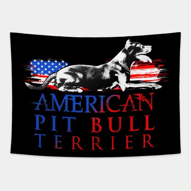 American Pit Bull Terrier Tapestry by Nartissima