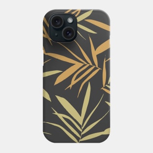 Leaves pattern. black gold. Phone Case