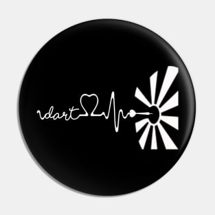 Dart Player Throwing Darts Heartbeat Dart Board design Pin