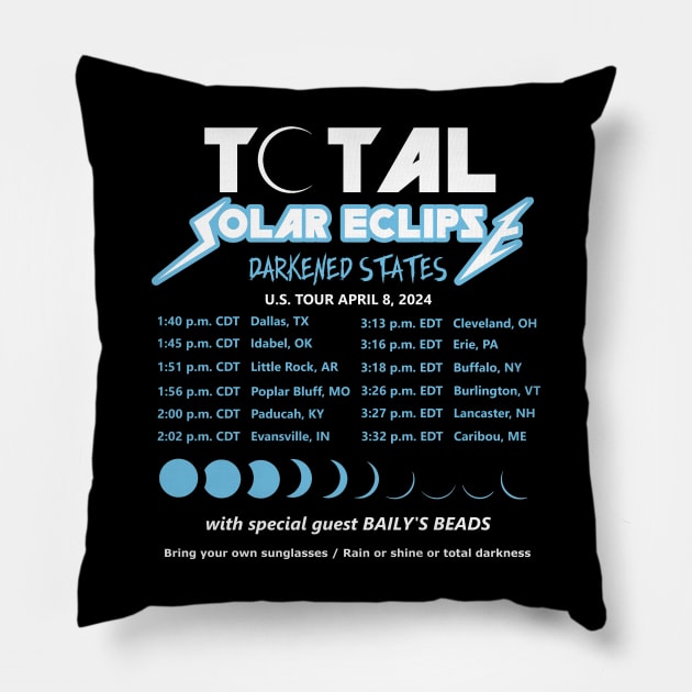 Total Solar Eclipse 2024 Pillow by Bigfinz