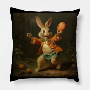 Easter Bunny And Pumpkins Pillow