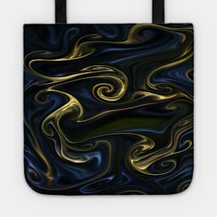 Blue and Green Fluid Abstract Painting Tote