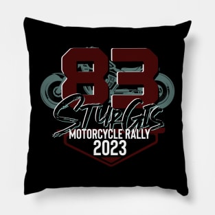 Logo style 83rd sturgis motorcycle rally 2023 Pillow