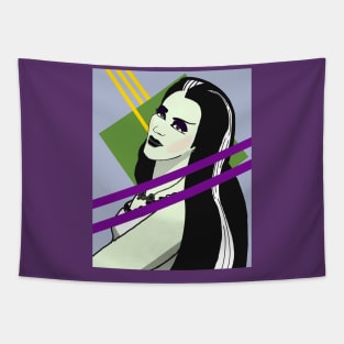 Lily Munster as a Nagle girl Tapestry