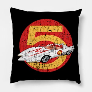 Mach 5 Speed Racer Car Vintage Pillow