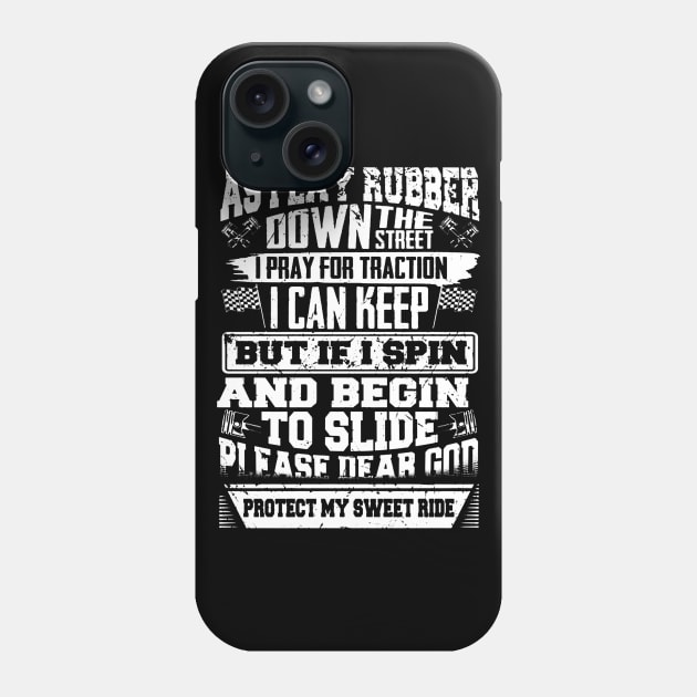 Drag Racing As I Lay Rubber Down The Street Phone Case by QUYNH SOCIU