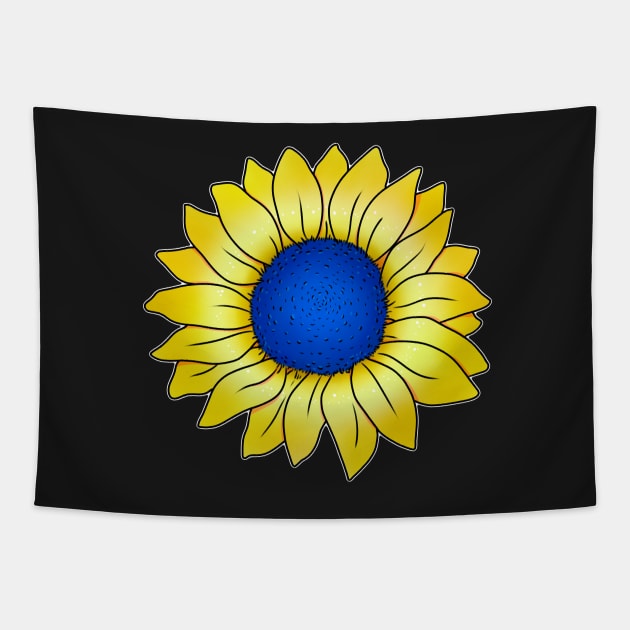 Ukrainian sunflower Tapestry by 2dsandy