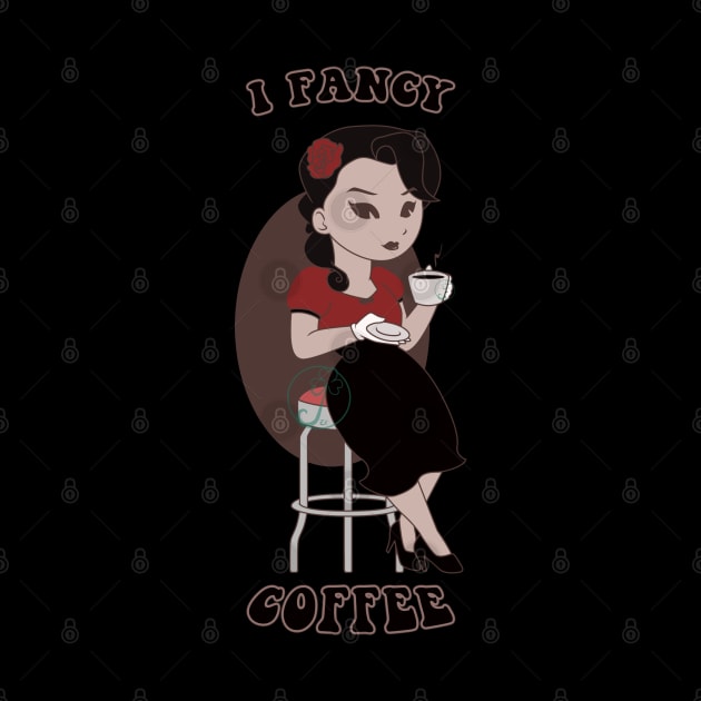 Old Style cartoon pin up - Coffee by JuditangeloZK