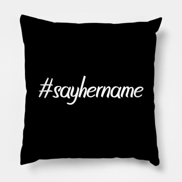 drew brees say her name Pillow by unique_design76