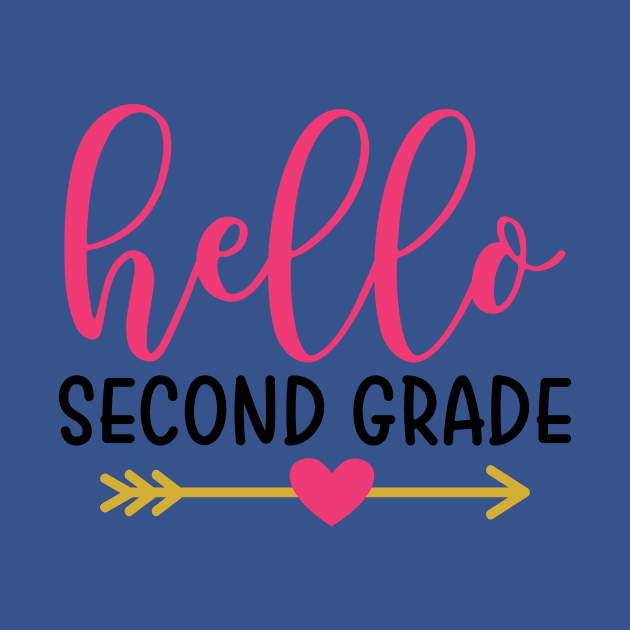 Hello Second Grade Kids Back to School Cute by ThreadSupreme