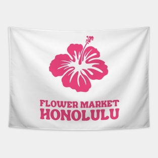 pink and yellow hibiscus flower market honolulu Tapestry