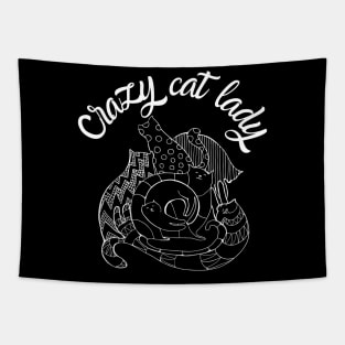 Crazy cat lady Tapestry