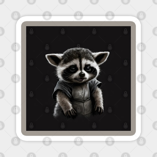 Cute baby raccoon. Magnet by TrvlAstral