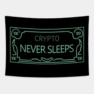 Crypto Never Sleeps Tapestry