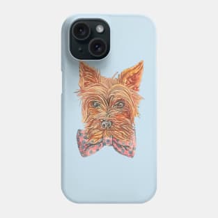 Yorkie With A Bow Tie Phone Case