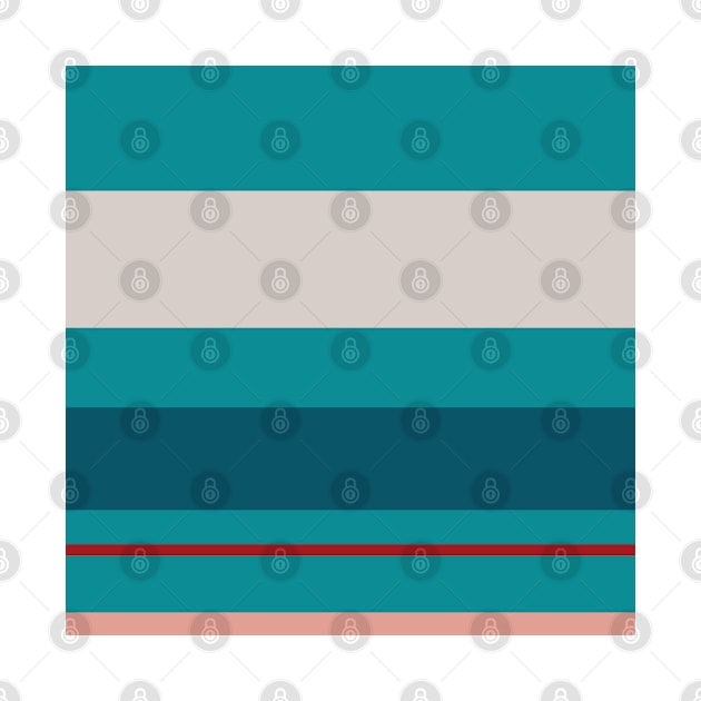 A single association of Rouge, Pastel Pink, Pastel Gray, Dark Cyan and Petrol stripes. by Sociable Stripes