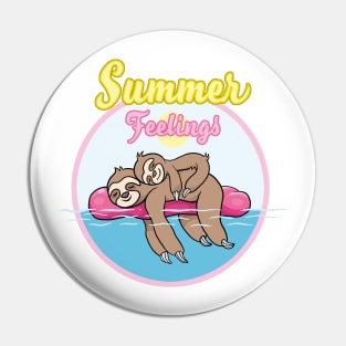 Sloth summer feelings Pin