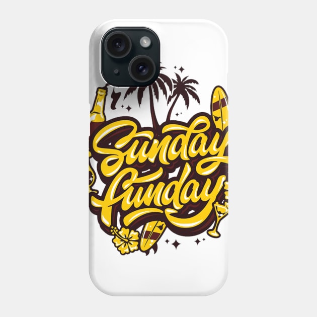 Funday Sunday Phone Case by kasmarkdsg