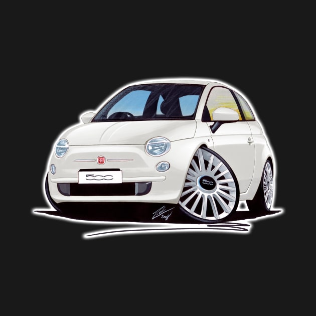 Fiat 500 White by y30man5