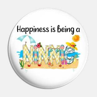 Happiness Is Being A Ninnie Summer Beach Happy Mother's Pin