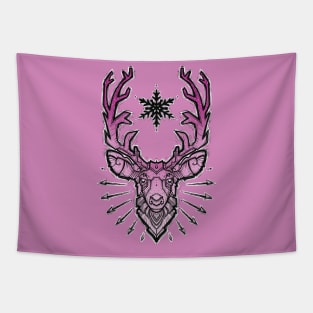 pink deer head Tapestry