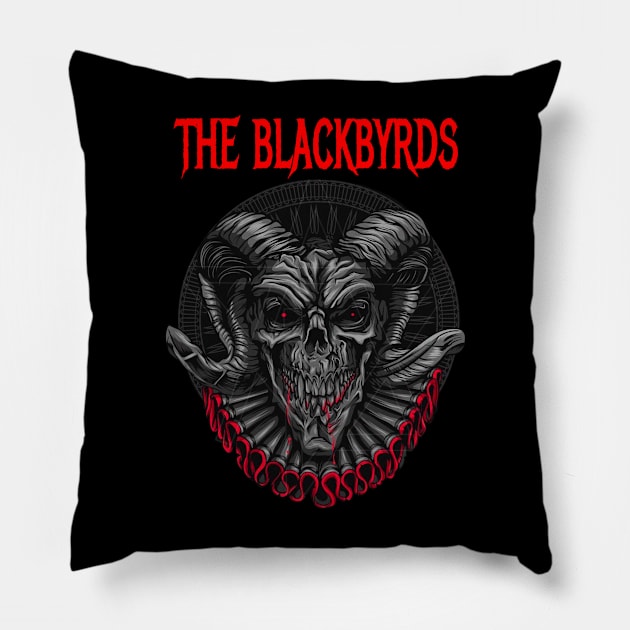 THE BLACKBYRDS BAND MERCHANDISE Pillow by Angelic Cyberpunk