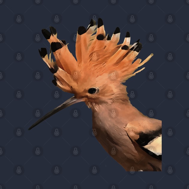 Moxie Hoopoe Bird With Crown Of Feathers by taiche