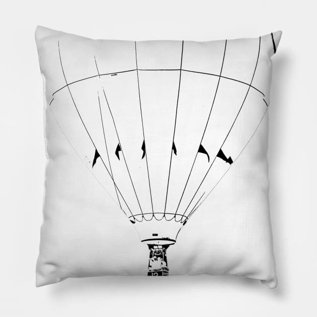 flight on a Hot Air Balloon Pillow by hrambut