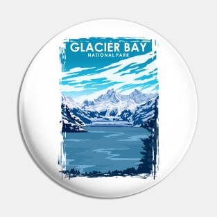 Glacier Bay National Park Travel Poster Pin