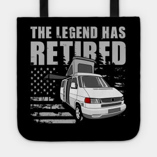 The Legend Has Retired Funny Camping Retirement Gift Idea Tote