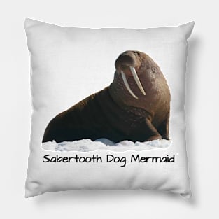 Sabertooth Dog Mermaid Pillow