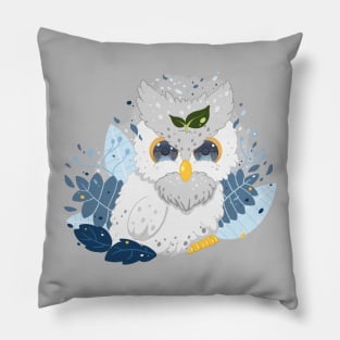 The little white owl with pattern- for Men or Women Kids Boys Girls love owl Pillow