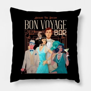 Bon Voyage Bar Abroad the Dream Cruise Ship Pillow