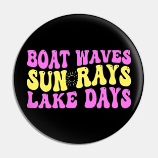 boat waves sun rays lake days Pin