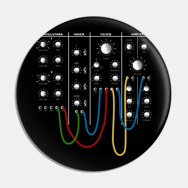 Analog Modular Synthesizer Module Pin by Mewzeek_T