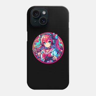 Girl gamer neon gamer Phone Case