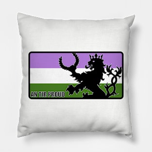 An Tir Pride - Genderqueer - Oblong Pillow