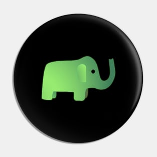 Cute Green Elephant Pin