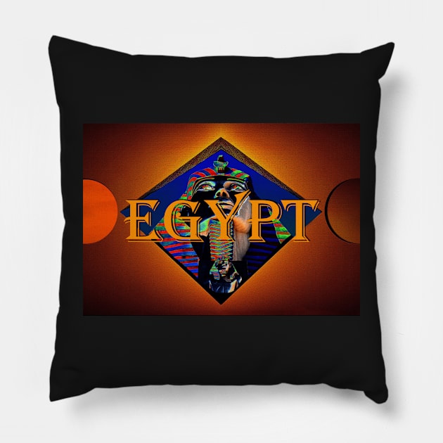 Egypt and the Sphinx design A Pillow by dltphoto