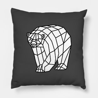 Geometric Polar Bear Pillow