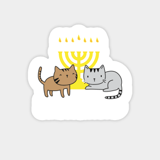 Happy Hanukkah - Hanukcats! Funny Cat lover Hannukah gifts Magnet