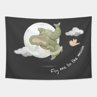 Fly me to the moon Tapestry